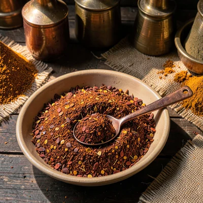 Aleppo Pepper Flakes in Ceramic Dish