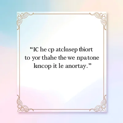 Editorial quote-card with a serif quotation ornament and generous negative space