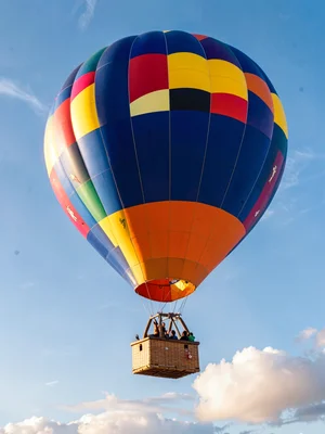 Hot air balloon in sky