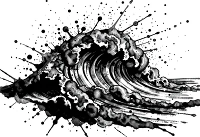 Crashing wave splatter
