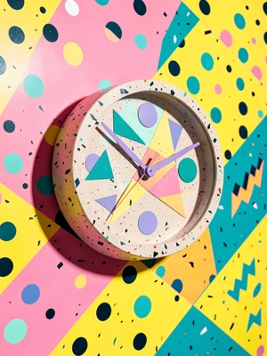 Geometric Memphis Wall Clock