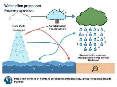 Water cycle process diagram