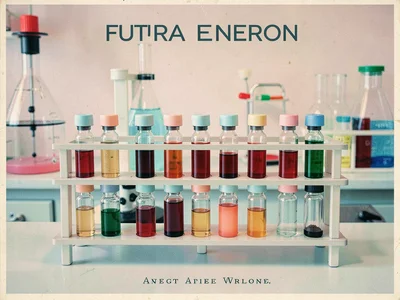 Blood sample vials in rack, arranged by fill level creating gradient, laboratory