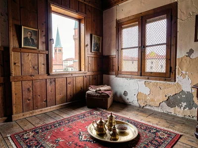 Ottoman house interior with afternoon light