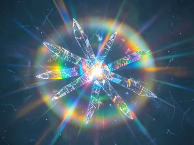 Parhelion detail showing color separation