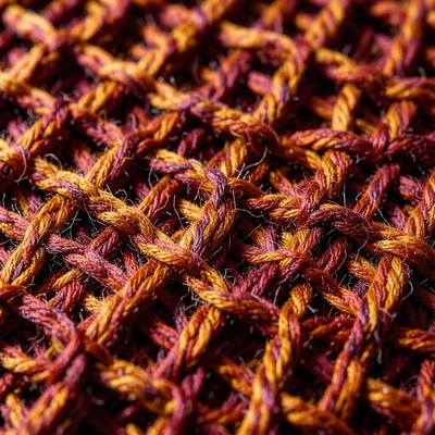 Waffle weave cotton thermal, geometric grid of raised squares creating regular s