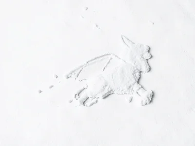 Snow devil creating texture momentarily