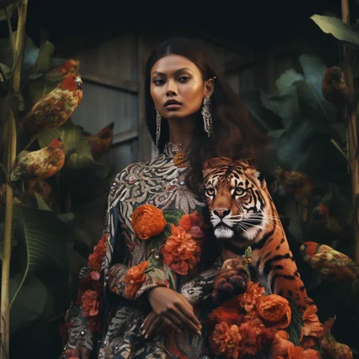 Thanaka portrait fashion magazine. photography by vog