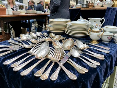 Silverware on Navy Velvet