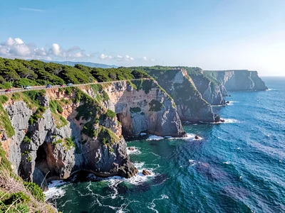 Coastal cliffs panorama