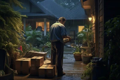 Gregory crewdson photo of amazon delivery workers