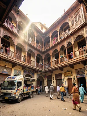Old Lahore haveli courtyard