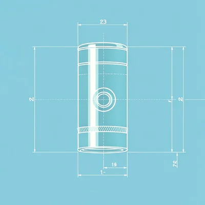 Cutaway technical drawing of a brass cartridge, ivory cross-hatch on cyan ground