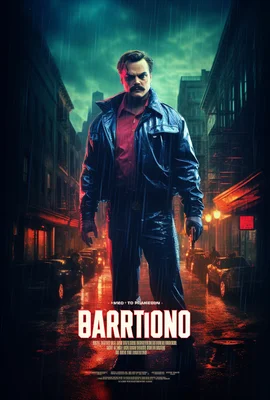 Tarantino movie poster of Super Mario Bros. Neon-lit