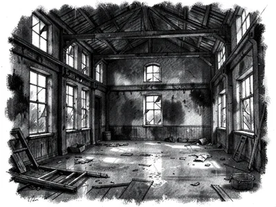 Abandoned factory interior