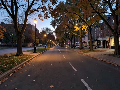 Park at dusk
