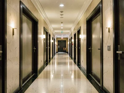 Hotel corridor endless