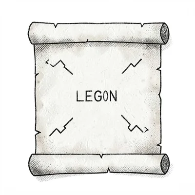 Legend card drawn as a parchment scroll with tiny climb-chevron, feed-zone and s