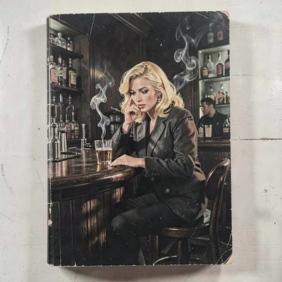 A blonde at a bar alone