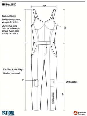 Jumpsuit flat bodice legs