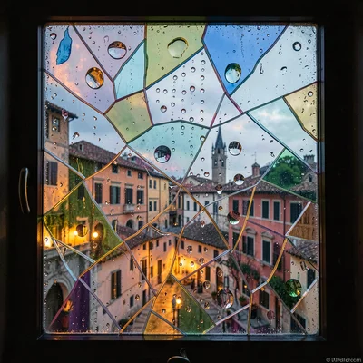 Through the lens of Venetian glass-making, molten luminosity, Rainstorm through 