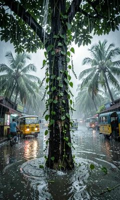 Pepper Vines in Storm