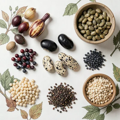 Heirloom Bean Seed Color Variety Macro
