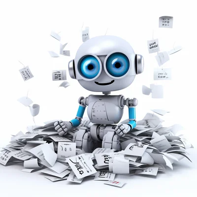 3D plastilina ai chatbot dissasembled on clean white