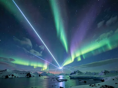 Coronal burst with rays extending to zenith