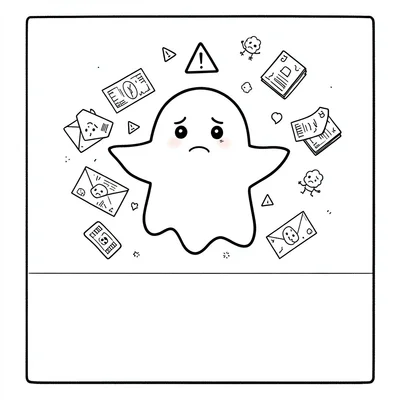 friendly ghost with unpaid bills poster