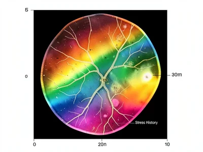 Cast plastic showing cooling stress history
