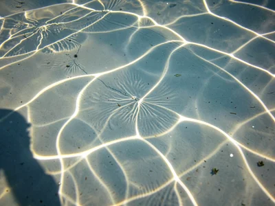 Gentle caustic in still water