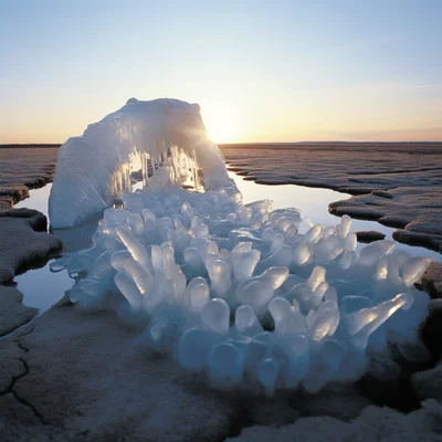Land Art Photo by Andy Goldsworthy Melting ice sculpt