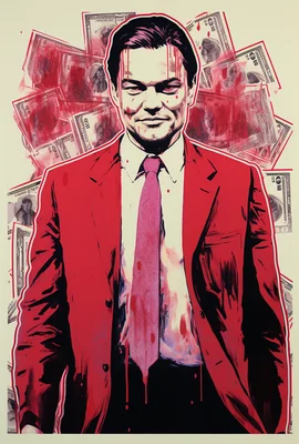 A Tarantino movie poster of Wolf of Wall Street. DiCa