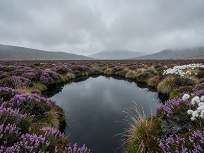 High Moorland Tarn Reflecting Sky