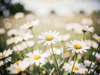 Daisy field soft painterly rendering