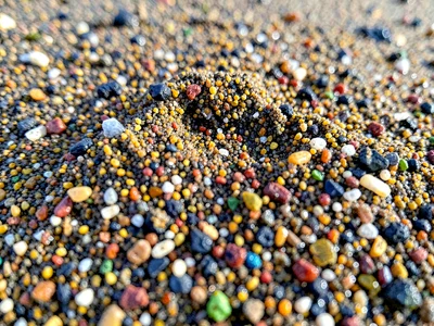 Wet sand showing every grain as distinct