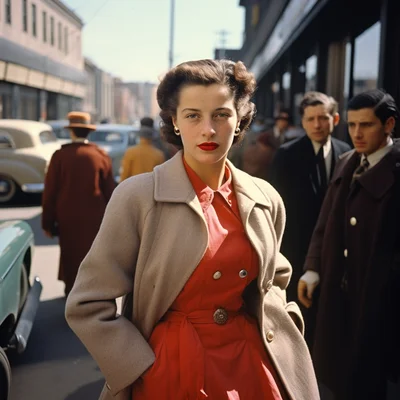 Vivian Maier color photo of surprising person or situ