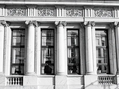 Art deco facade ornamentation