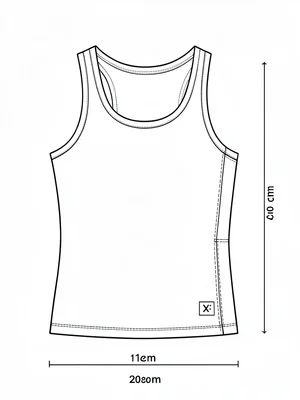 Tank top flat binding seams