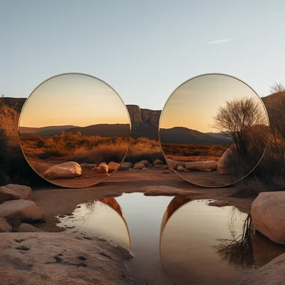 Photo. Infinite Loop Using two mirrors facing each ot