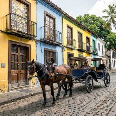 Vigan colonial heritage, Spanish-Filipino fusion, horse-drawn carriage on cobble