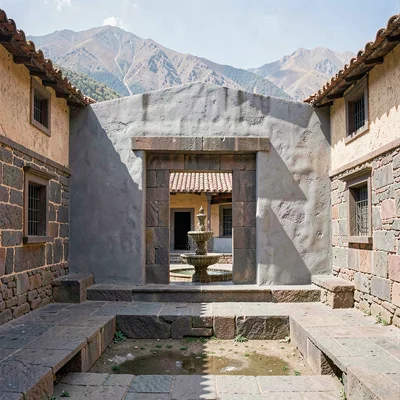 Cusco Inca-colonial interface, stone empire dialogue, A trapezoidal Inca doorway