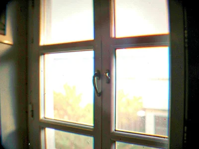 Window frame creating color edges