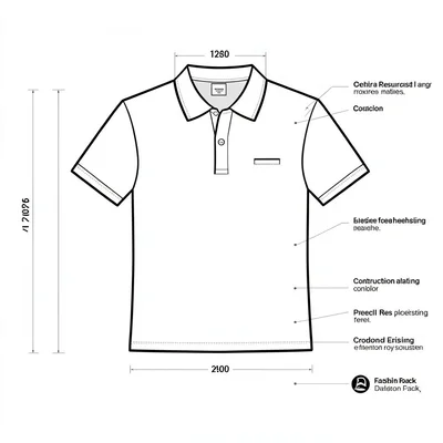 Polo flat placket rib collar