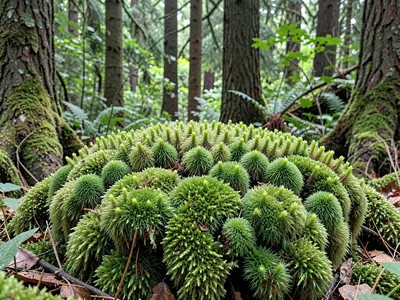 Clubmoss colony showing ancient plant lineage