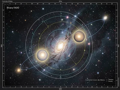 Binary star system diagram