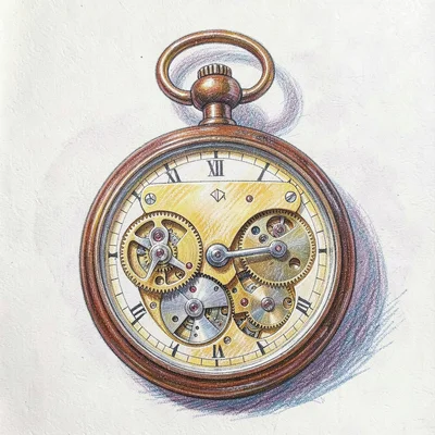 Vintage pocket watch mechanism