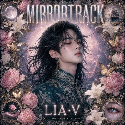 > A contemporary K-pop-tradition album cover in a square 1:1 frame, full bleed, the cover's surface filling the entire s