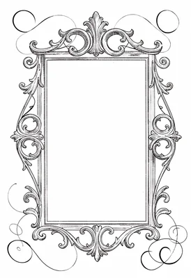 Baroque frame flourished